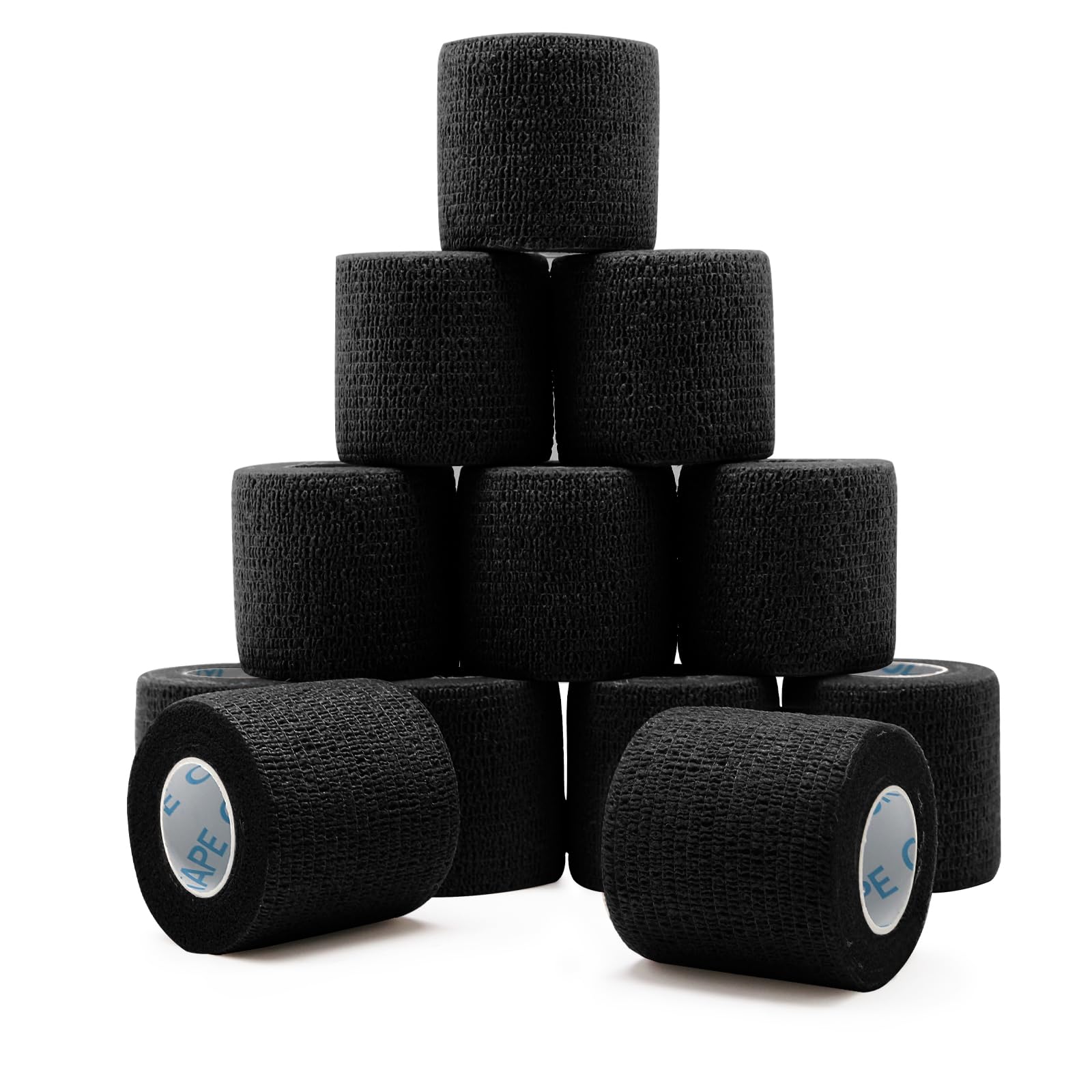 OK TAPE 12 Rolls Self Adhesive Bandage Wrap, Cohesive Elastic Athletic Tape | Ve