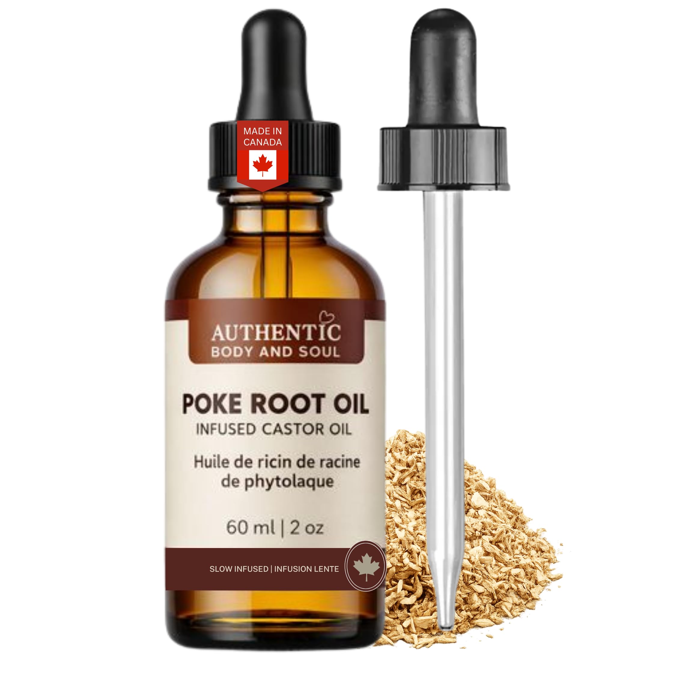 Poke Root and Castor Oil, Infused, Undiluted 60 ml | 2 oz | Premium Poke Root In