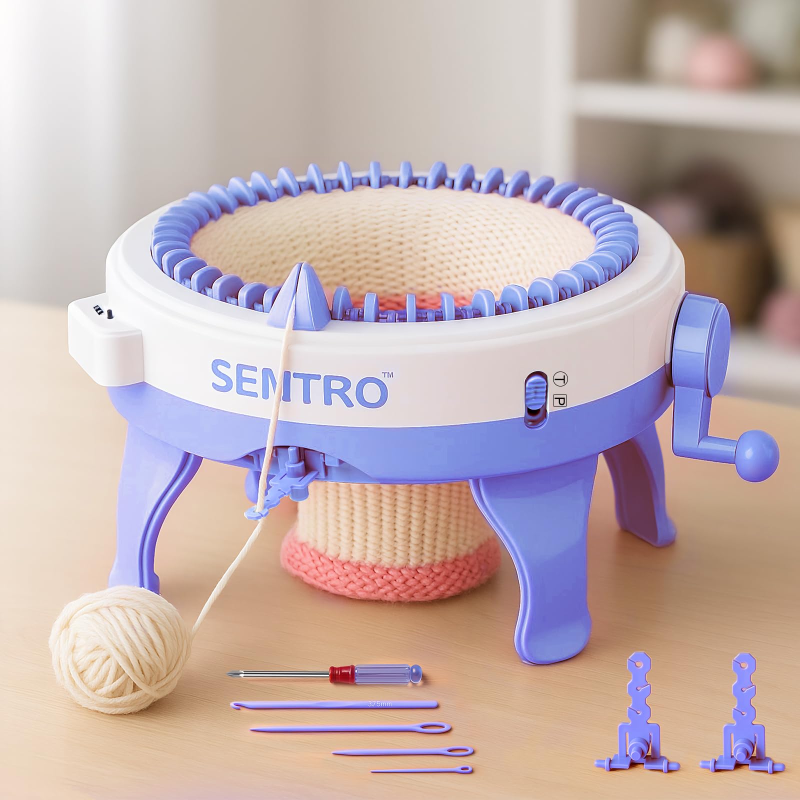SENTRO Knitting Machine 48 Needles with Row Counter for Beginners(Sapphire) | 48