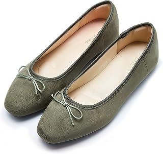 Women's Round Toe Ballet Flats Comfortable Elegant Bowknot Shoes for Women