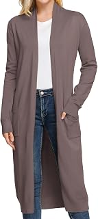 Grace Karin Womens Casual Open Front Knitted Cardigan with Pockets
