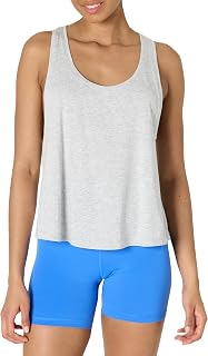 Amazon Essentials Womens Active Soft Cotton Racerback Relaxed Fit Yoga Workout Tank with Drop Armholes