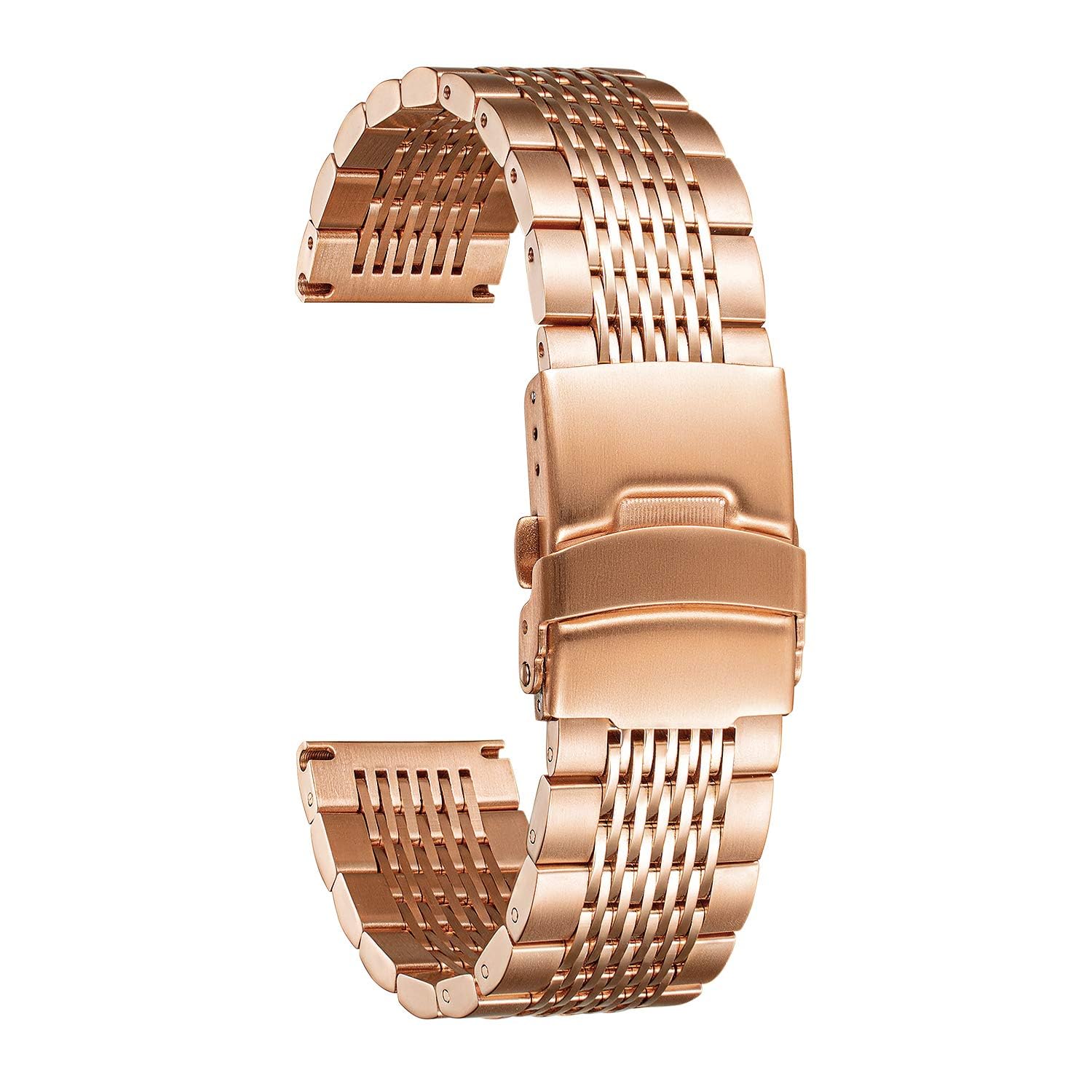 BINLUN 18mm 20mm 22mm 24mm Stainless Steel Watch Band Replacement Watch Band for