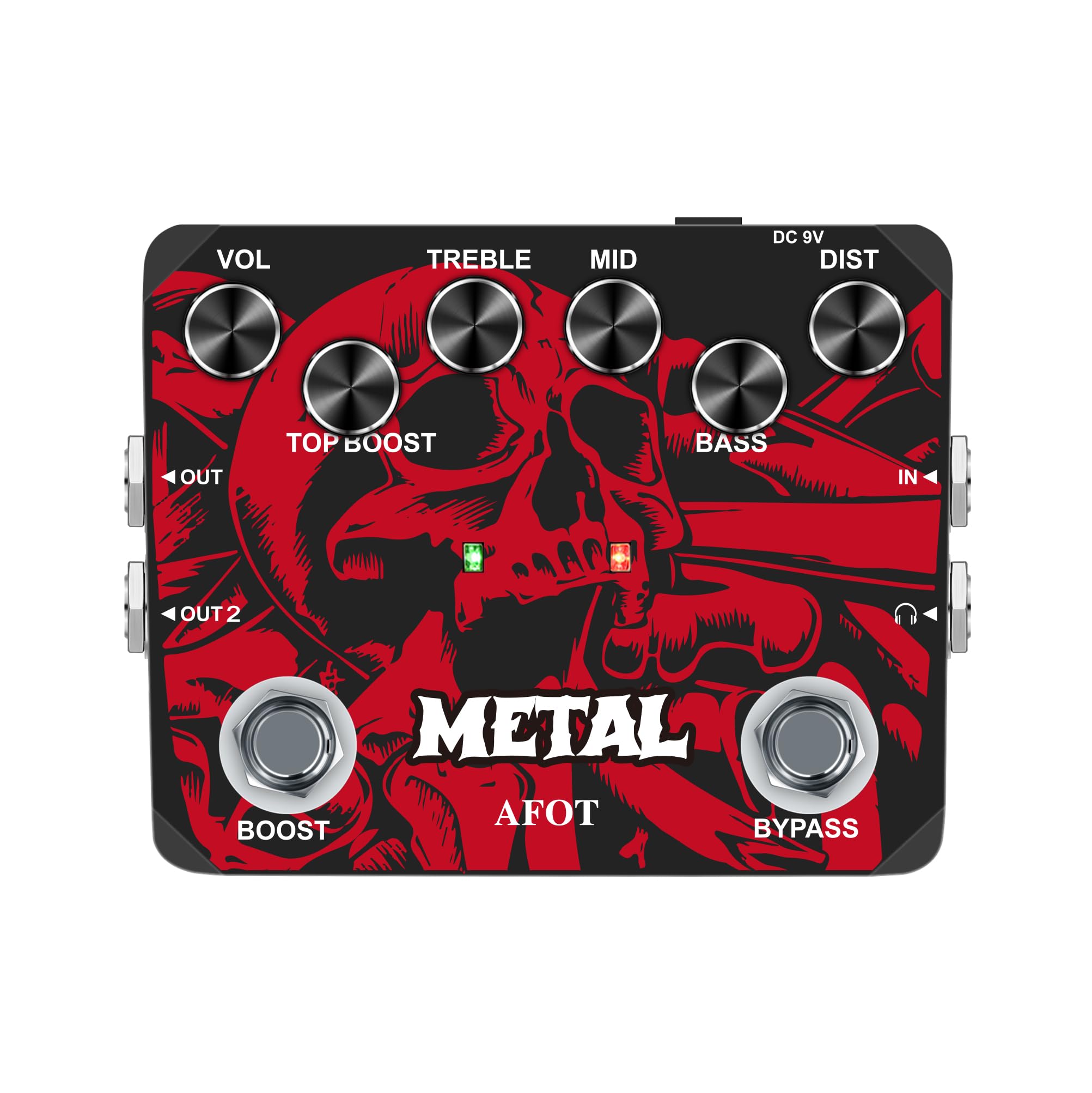 AFOT Heavy Metal Distortion Guitar Pedal, Realize the Sounds of Metal, Rock and 