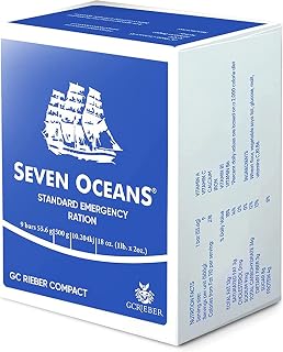 Seven Oceans Emergency Compact Food Ration – 2400 kcal 72-Hour Survival Food Bars, Ready-to-Eat Emergency Disaster & Lifeboat Ration