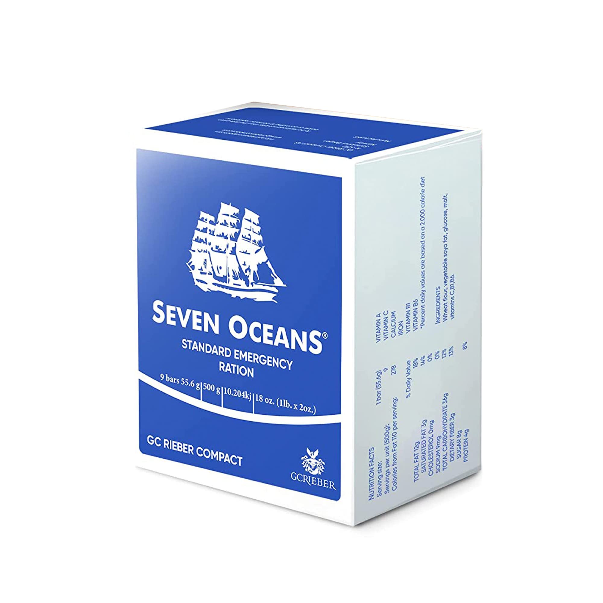 Seven Oceans Emergency Compact Food Ration – 2400 kcal 72-Hour Survival Food Bar