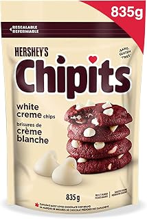 CHIPITS Hershey's Chocolate Chips for Baking, Baking Ingredients, Baking Chocolate, Pure White Creme, 835g