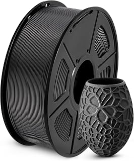 SUNLU PLA Filament 1.75mm Black PLA 1KG, Neatly Wound 3D Printer Filament | Dimensional Accuracy +/- 0.02mm, 1KG Spool (2.2lbs) Fits for Most FDM 3D Printers, Black 1000g