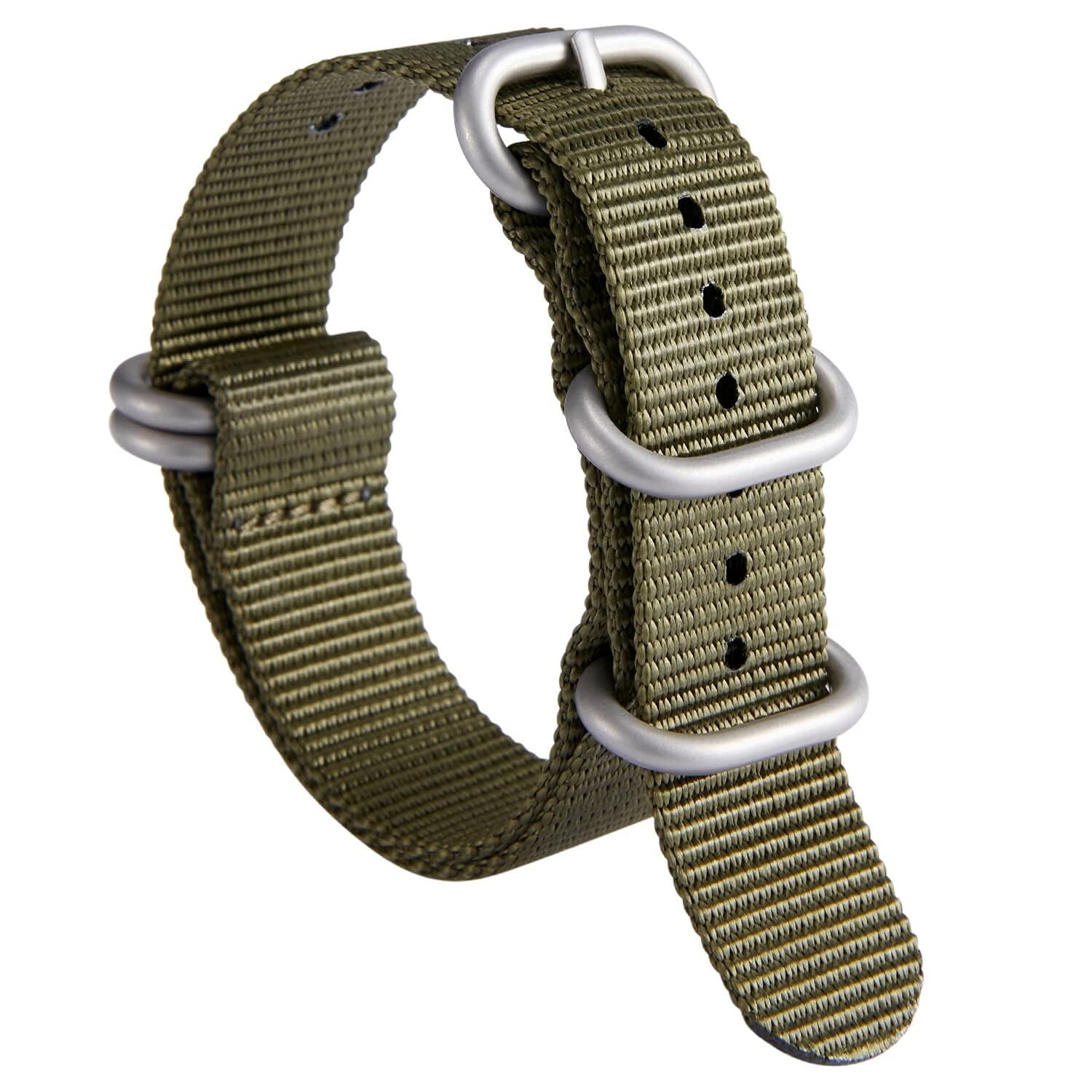 BINLUN Bracelet de Montre en Nylon Balistique Militaire Remplacement Tissu pour 