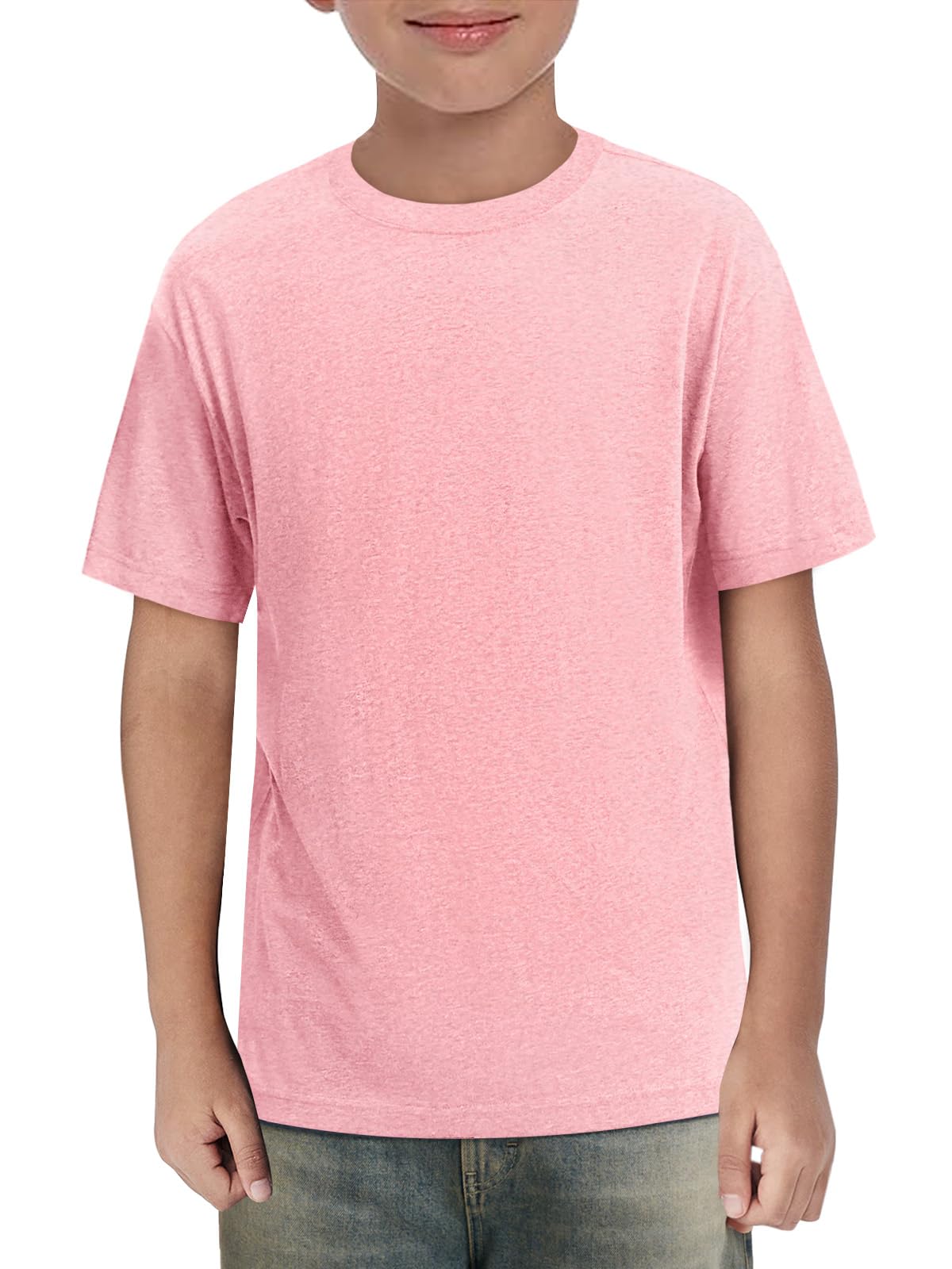 Haloumoning Boys Short Sleeve Shirts Kids Summer Crewneck T-Shirts 5-14Y | Fashi
