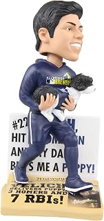 Christian Yelich Milwaukee Brewers Home Run Dog Newspaper Base Bobblehead MLB