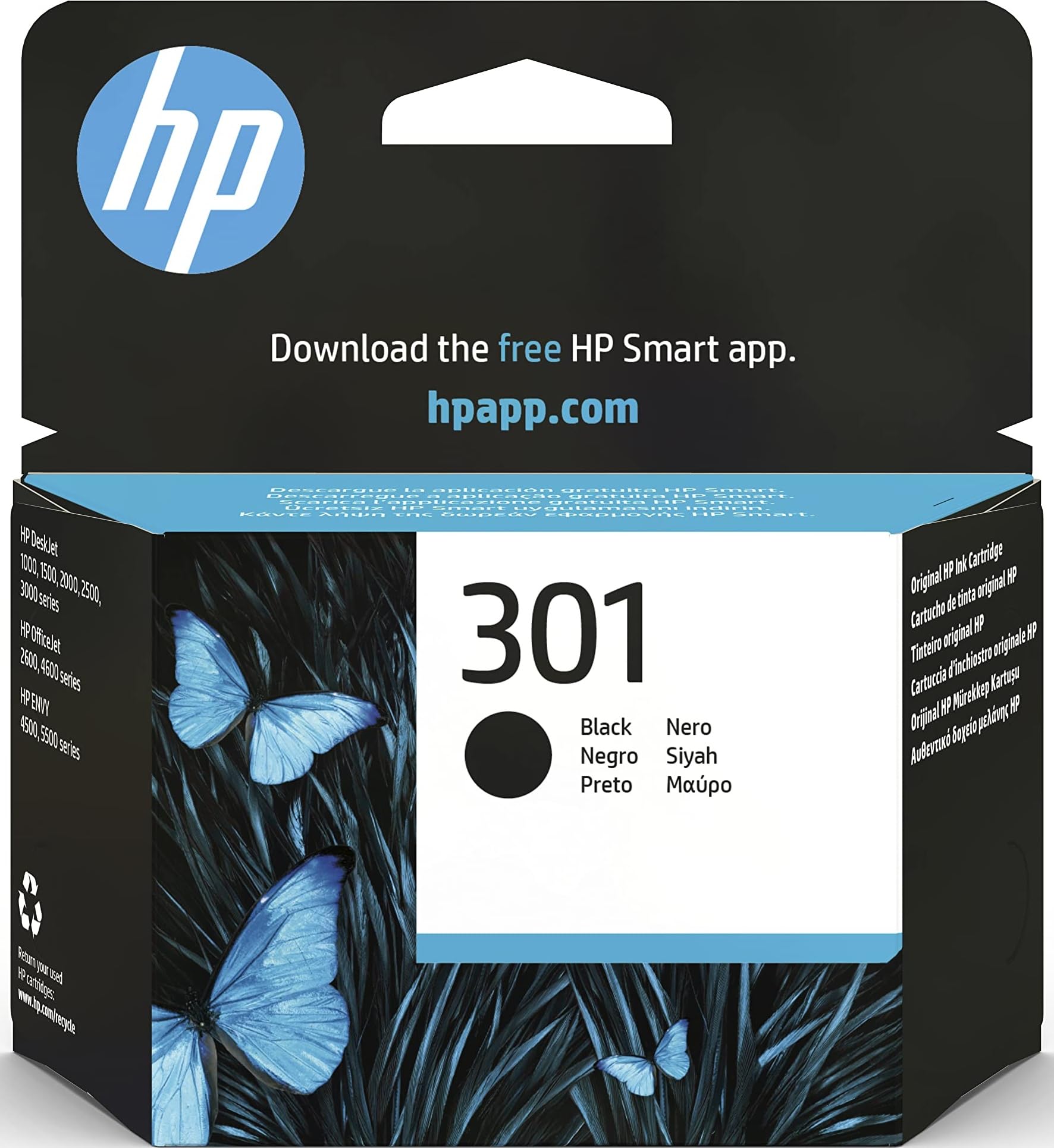 HP 301 Black Original Ink Cartridge, High Yield | Compatible with HP DeskJet 105