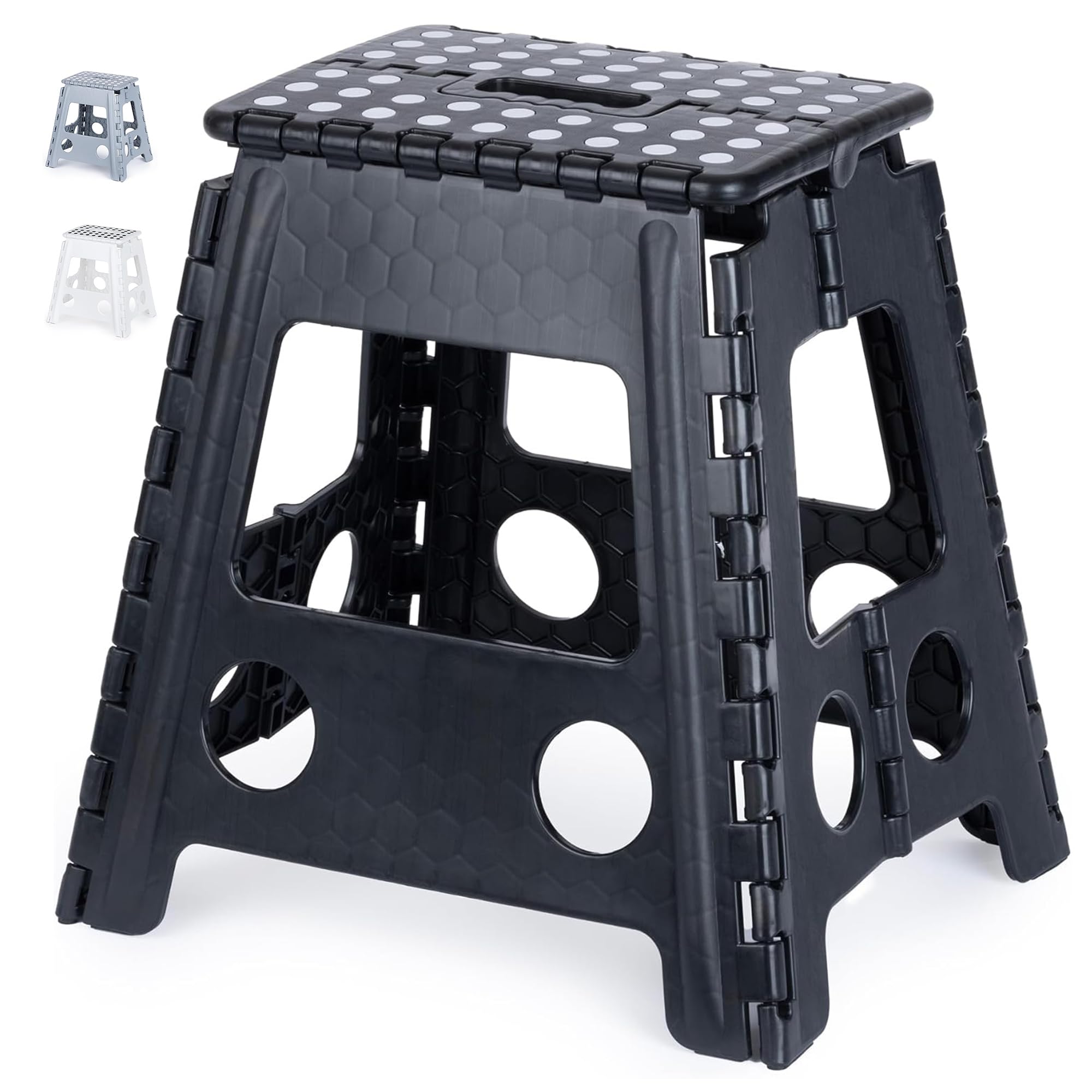 LIVIVO Folding Step Stool – Compact and Lightweight Two Tier Anti Slip Stepping 