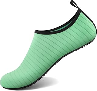 ATHMILE Water Shoes for Women Men Barefoot Quick-Dry Aqua Socks for Beach Swim Pool River Yoga Lake Surf Sport Shoes Cruise Essentials Swimming Size 8.5-9.5 Women/7.5-8.5 Men