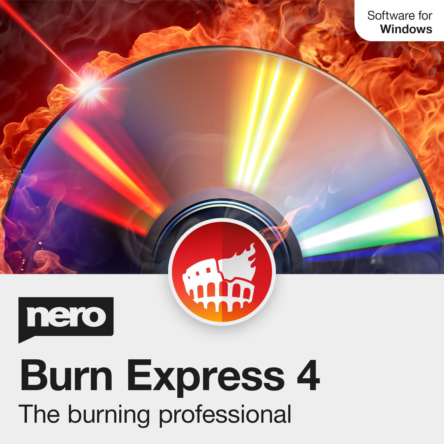 Nero Burn Express 4 | CD/DVD Burning Copying Software| Backup | Rip | 1 PC | Win