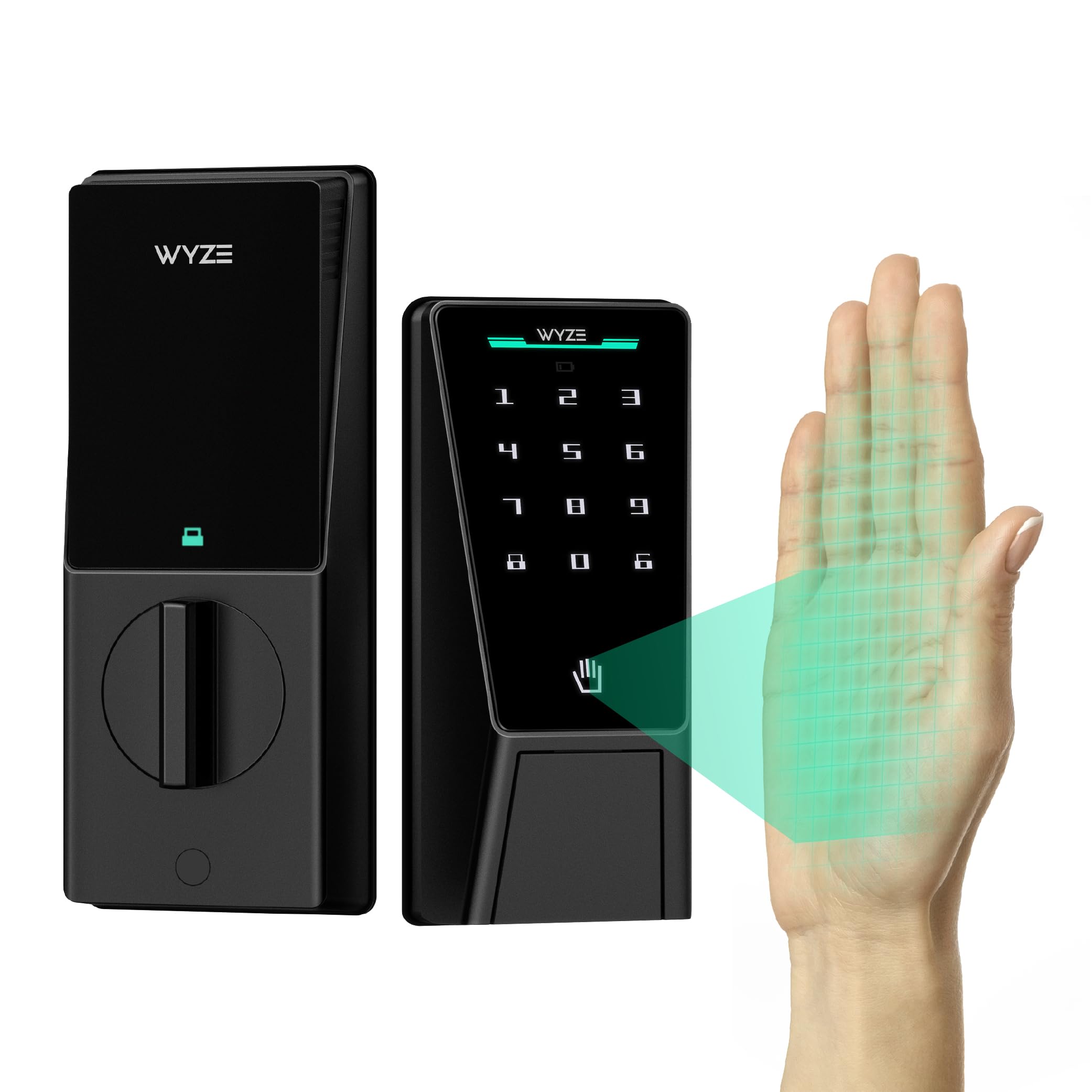 Wyze Palm Lock, Smart Door Lock with Palm Vein Recognition, Keyless Entry Smart 