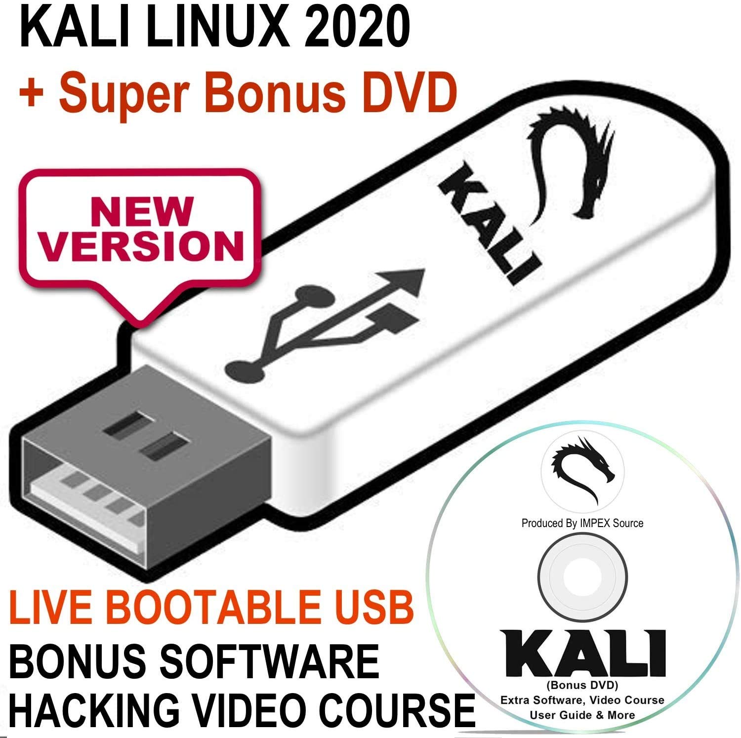 Kali Linux 2020 16GB USB Bootable Live Install Linux OS - Newest Version Penetra