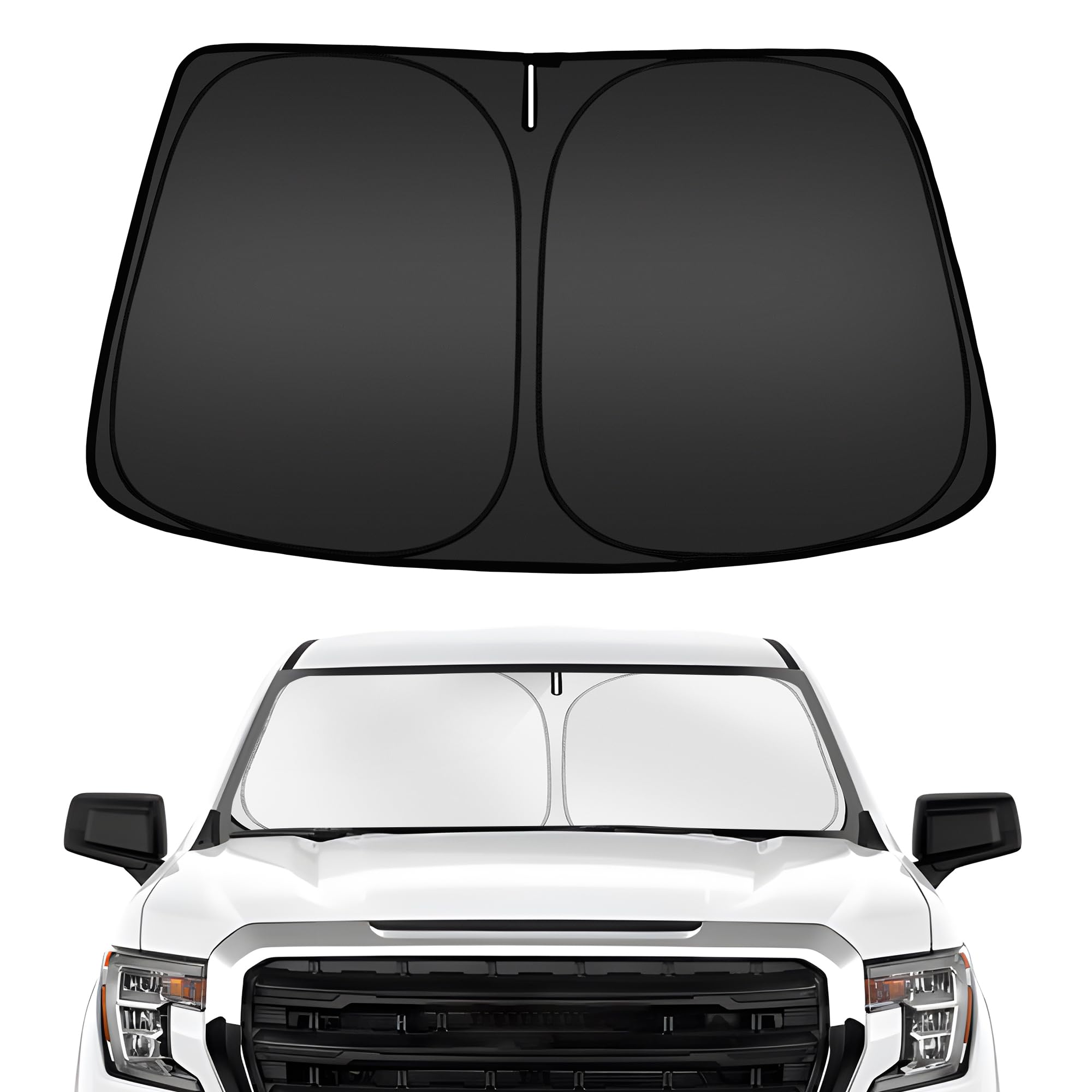 ARISMOTOR Windshield Sun Shade for Chevy Silverado/GMC Sierra 1500 2500 3500 201