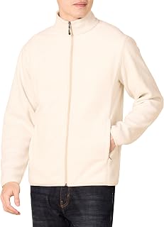 Amazon Essentials Men's Full-Zip Polar Fleece Jacket with Zippered Pockets for Cold Outdoor Weather