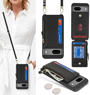 Cavor Compatible with Google Pixel 7 Case Wallet, Black