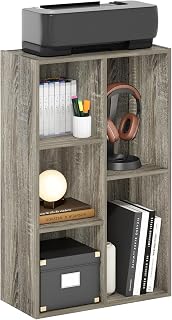 Furinno LUDER 5-Cube Reversible Bookcase, Book Shelf, Bookshelf, French Oak
