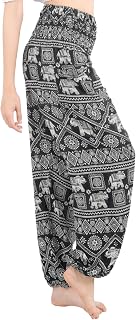 Boho Pants 2-Pocket Flowy Harem Pants Women for Yoga Travel Hippie Clothes