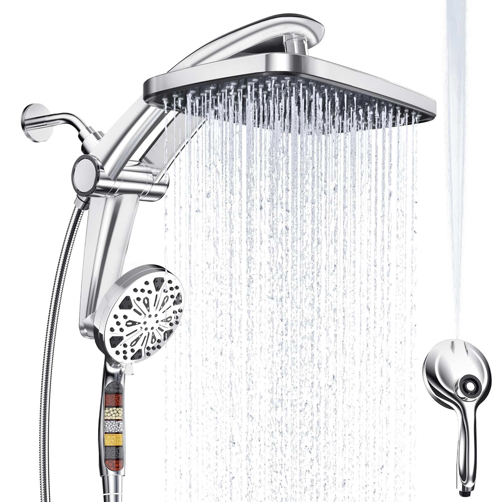 12-Inch High Pressure Rain Shower Head with Handheld Spray Combo, Magnetic | Dua