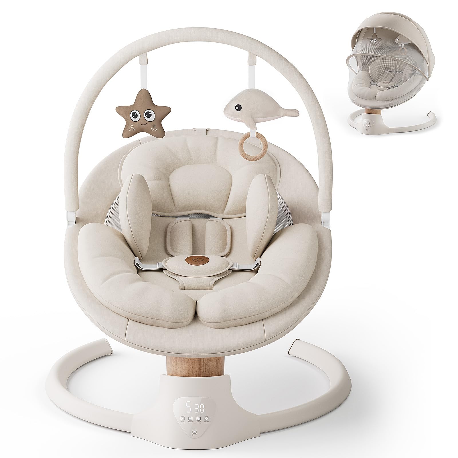 Baby Swings for Infants, FasonBaby Electric Baby Swing with Bluetooth Music | In