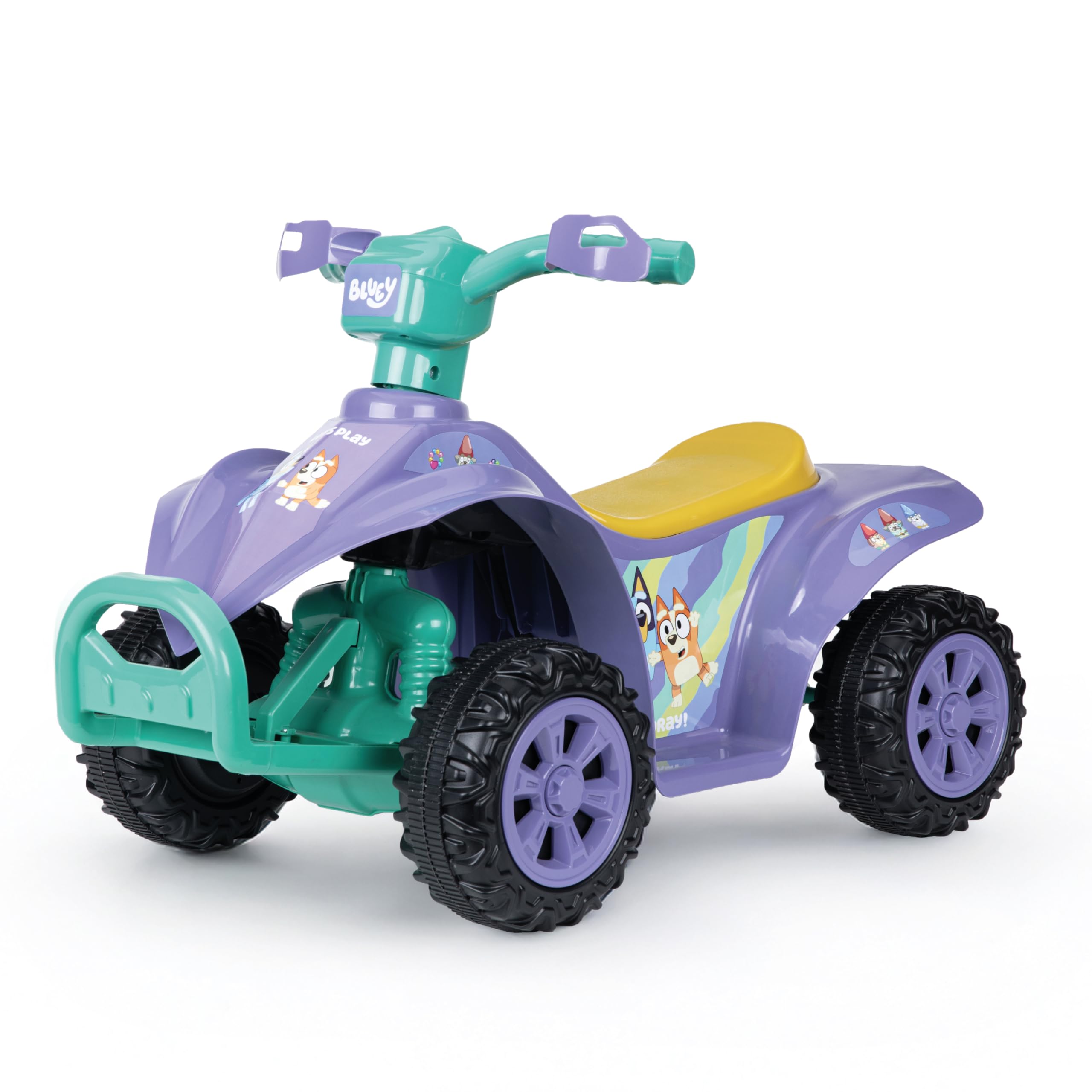 Bluey - 6V Kids Ride-On ATV with Rechargeable Battery, Ages 2-3 | Forward & Reve