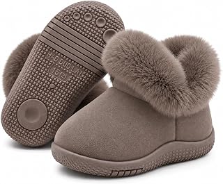 Toddler Winter Boots for Girls & Boys, Fur Lined Cold Weather Shoes