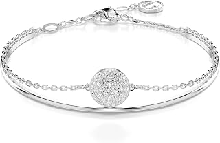 Swarovski Meteora bangle, clear, Rhodium finished