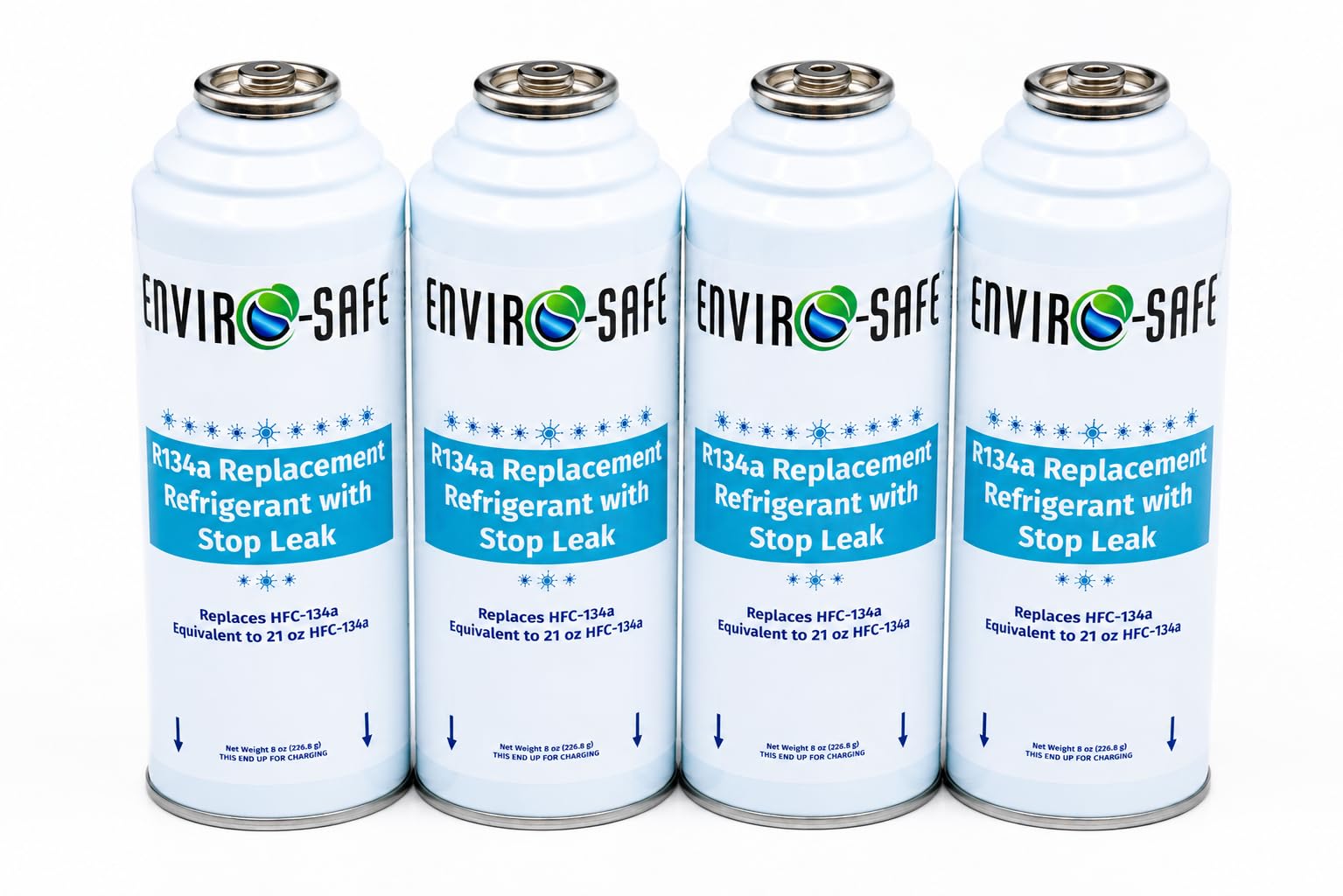 R134a Replacement with Stop Leak, 4 Cans Total for AC Recharging