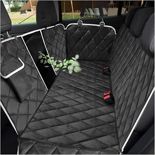VSPETCC Dog Car Seat Cover, Waterproof with Mesh Window And Storage Pocket | Durable Scratchproof Nonslip Dog Hammock with Universal Size Fits for Cars/Trucks/SUV