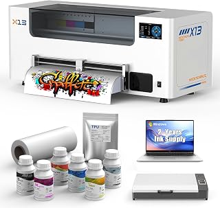 DSV 2026 14'' A3 DTF Printer with Oven & Computer Bundle, F1080 Printhead, 2X Faster Than L1800, 24/7 Auto-Maintenance & White Ink Circulation, 2-Year Ink Included for T-Shirt & Apparel Transfers