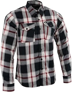 Milwaukee Leather Men’s Casual Cotton Flannel Plaid Long Sleeve Button Down Cotton Shirts