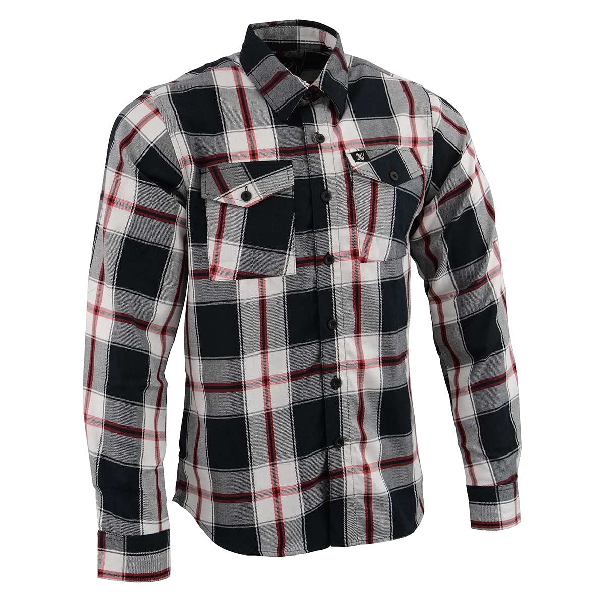 Milwaukee Leather Men’s Casual Cotton Flannel Plaid Long Sleeve Button Down Cott