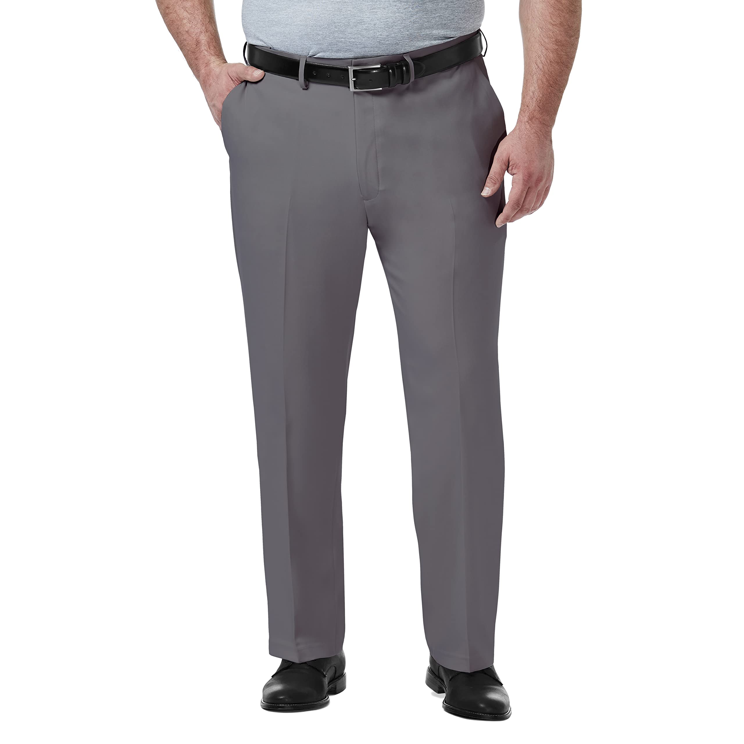 [Haggar] メンズ B&T プレミアム コンフォート クラシックフィット フラットフロント 拡張可能ウエストパンツ