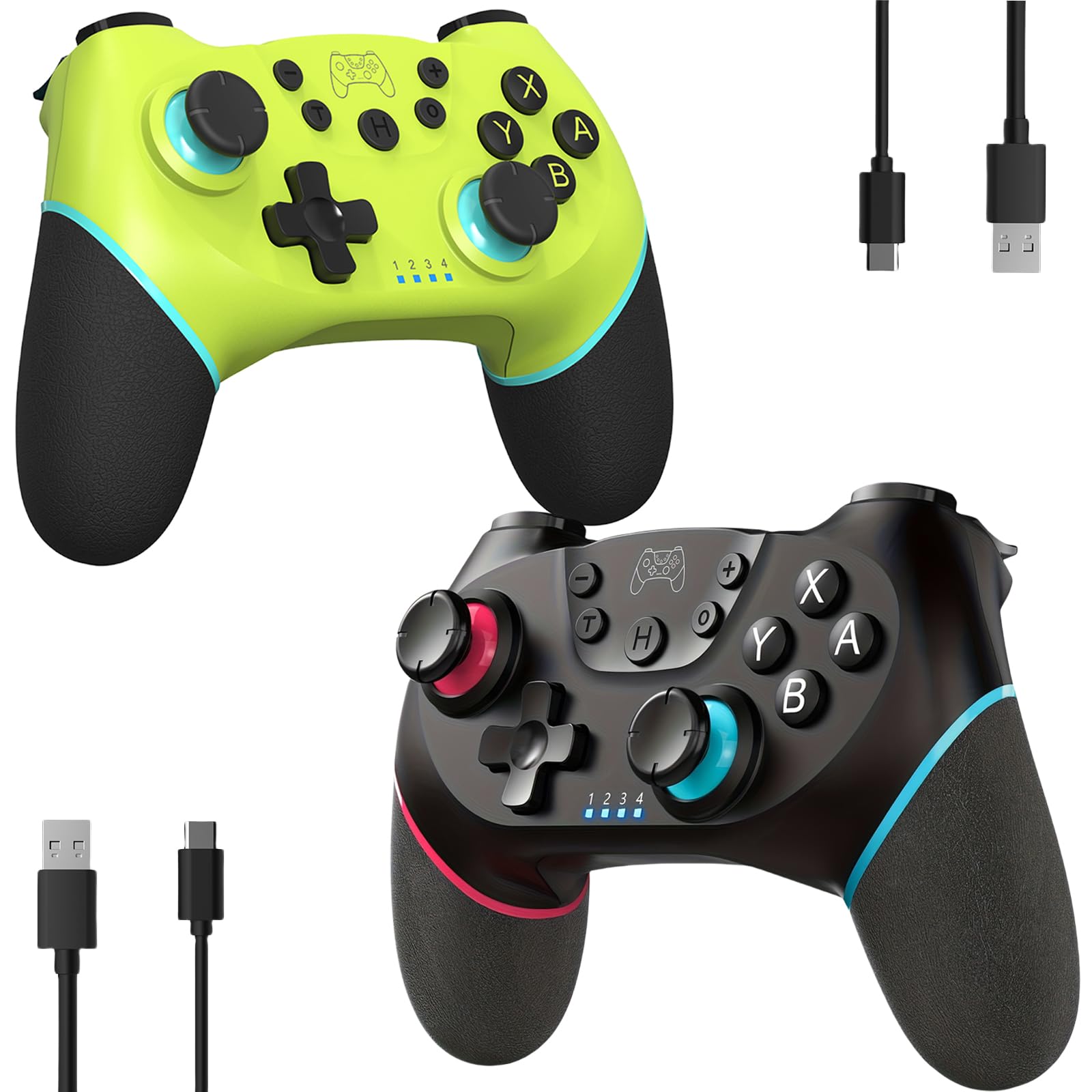 2 Pack Wireless Pro Controllers for Nintendo Switch/Lite/OLED/Switch 2 | 2026 Up