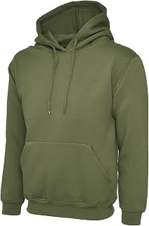 Mad Ink Men's Classic Plain Pullover Hooded Sweatshirt (22 Colours)