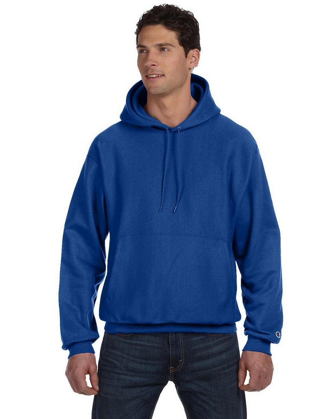 Champion Back Cap Weaving (S1051) Black Hood S Back Weaving, Royal Athletics, L