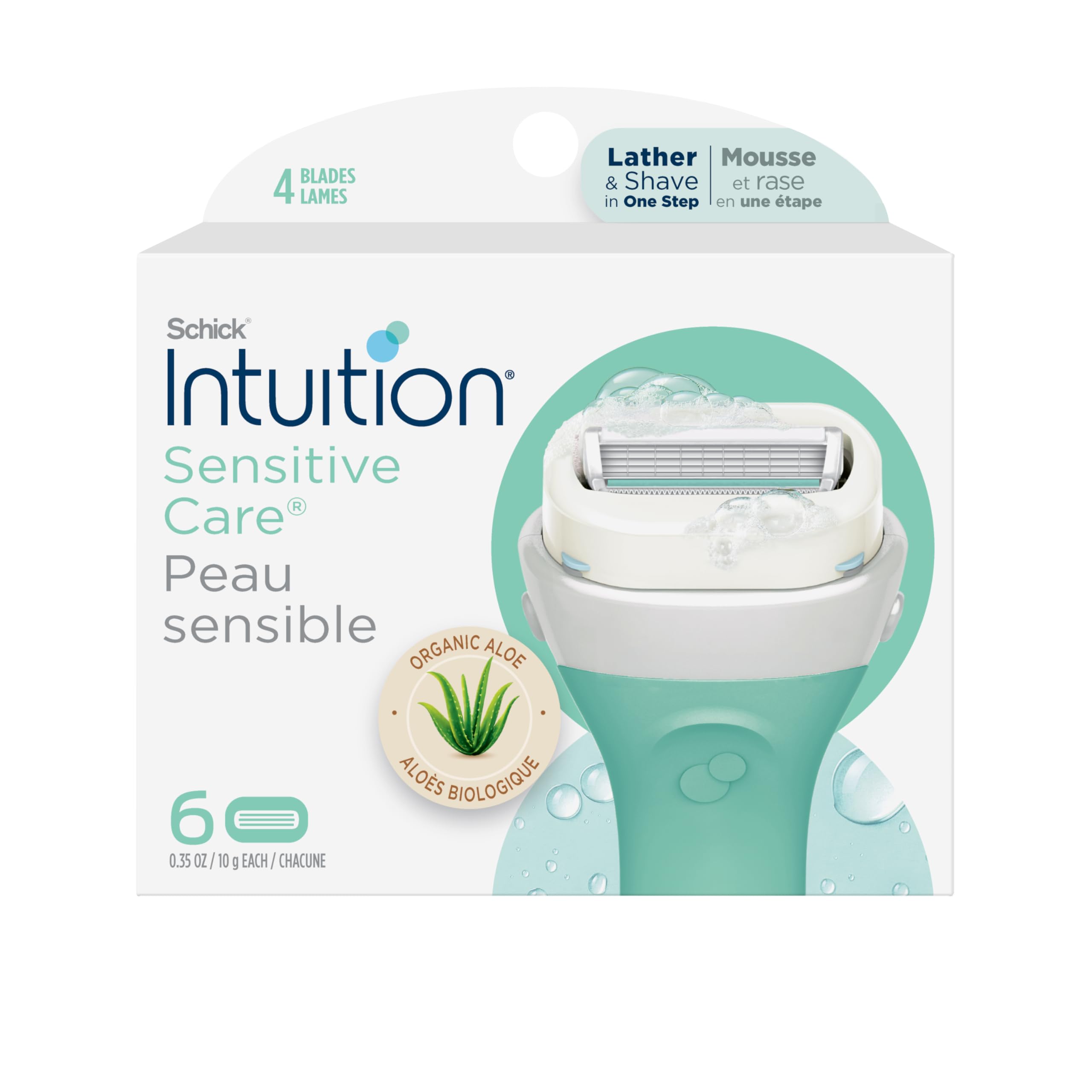 INTUITION Schick Refill, Razors for Women Sensitive Skin | Intuition Razor Blade
