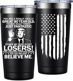 80th Birthday Gifts for Men Women - 80 Year Old Gifts 20oz Tumbler
