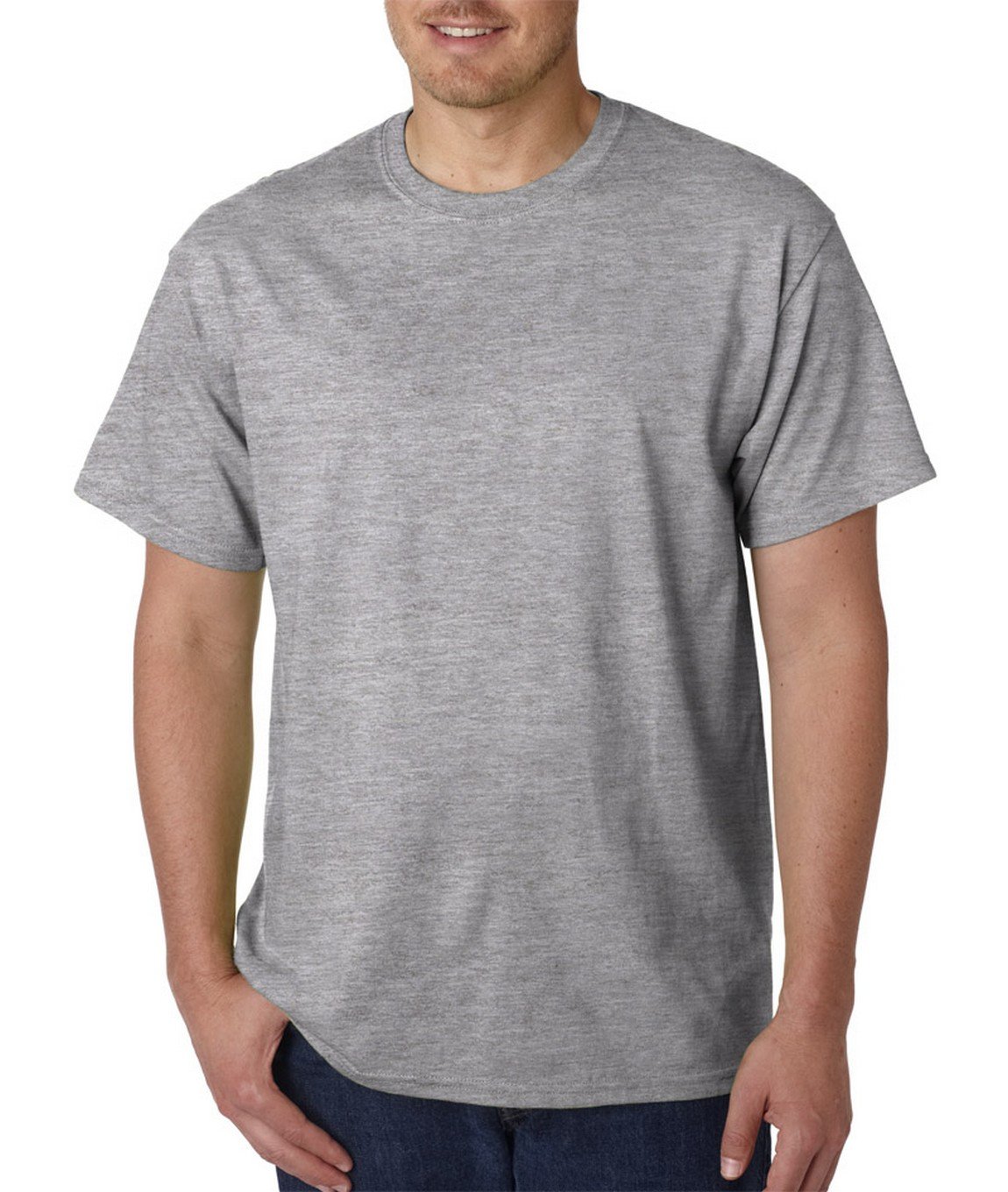 Gildan G5000 100% Cotton Short-Sleeve Tee - Sport Grey - M