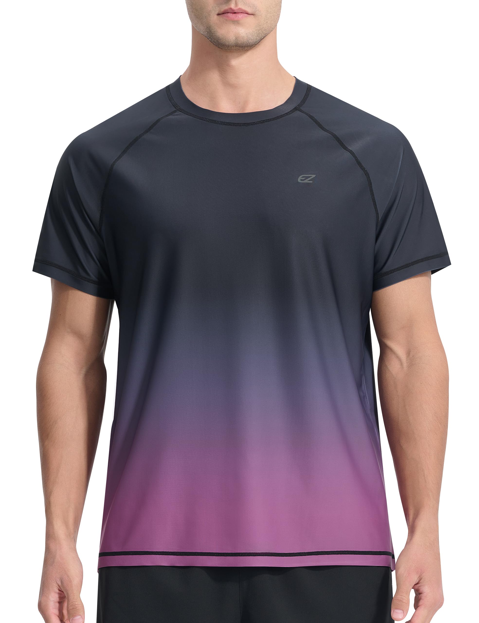 EZRUN Men's UPF 50+ Swim Shirts Cooling Rash Guard for Fishing Surf Beach