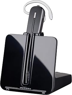 Plantronics - CS540 Wireless DECT Headset (Poly) - Single Ear (Mono) Convertible (3 Wearing Styles) - Connects to Desk Phone - Noise Canceling Microphone