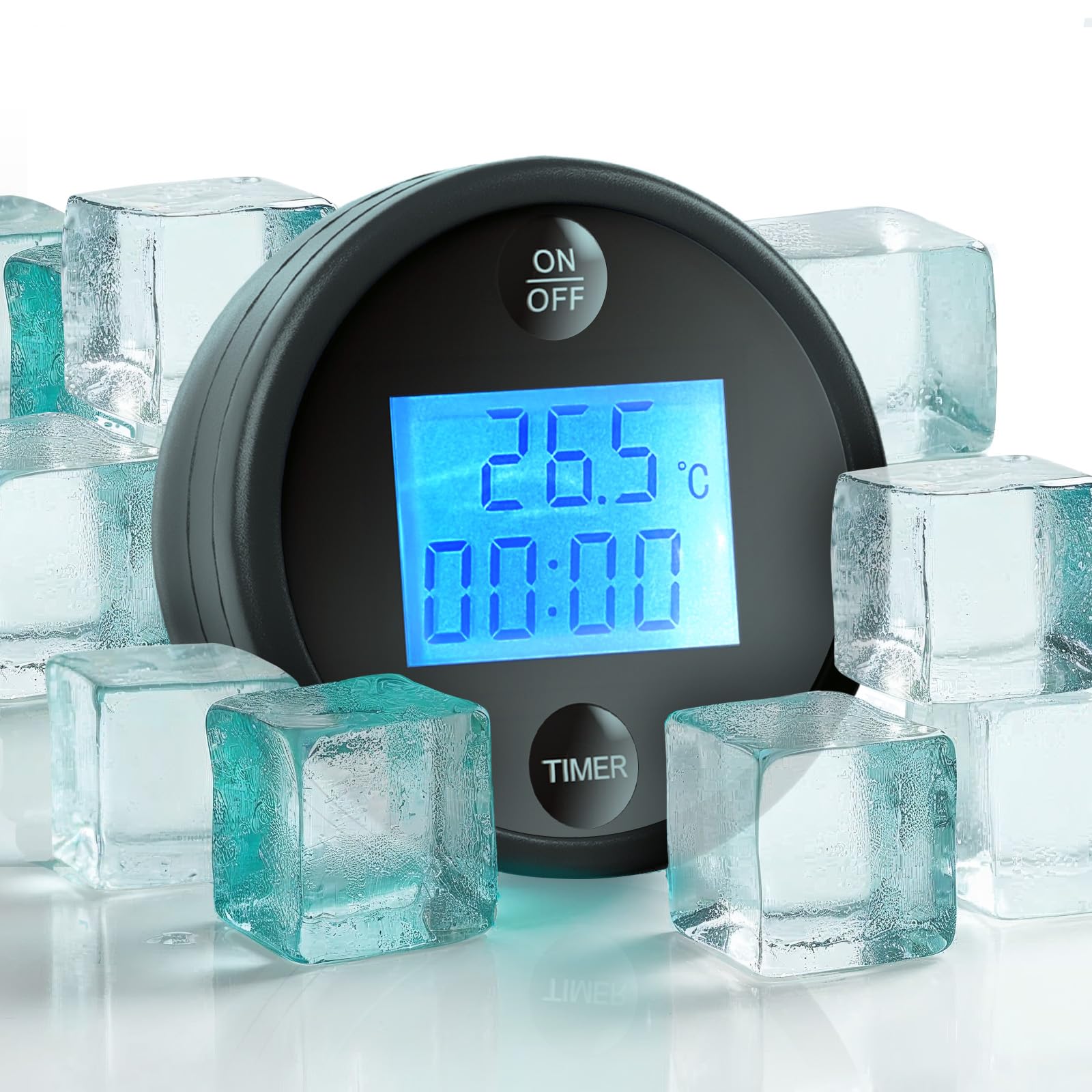 Ice Bath Thermometer and Timer, Waterproof Floating Design for Pool | Sleek Buil