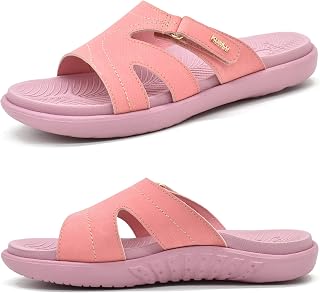 KuaiLu Womens Orthotic Slides Yoga Mat Slip on Sandals with Arch Support