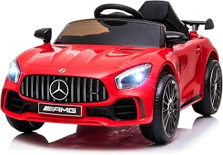 VoltzToys Licensed Mercedes-AMG GT R 12V Ride On Car for Kids (Red)