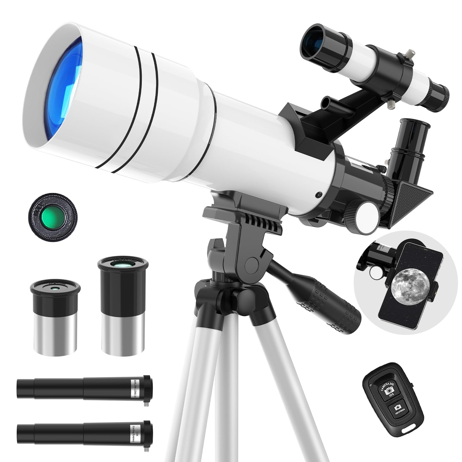 Telescope for Kids and Adults, Astronomical Telescopes (15X-150X) with Fully Mul