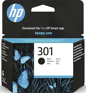 HP 301 Black, Original Ink Cartridge | Compatible with HP DeskJet 1050, 2050, 3050, HP Envy 4500, 5500, HP OfficeJet 260, 4600, 170 pages (CH561EE)